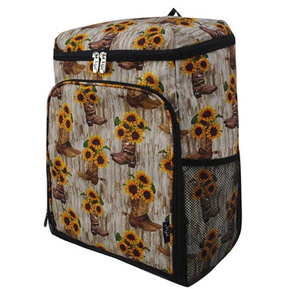 Sunflower Cowgirl boot NGIL Cooler Backpack